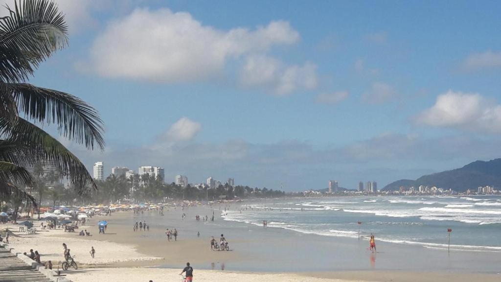Pé Na Areia - Com Serviço De Praia Guarujá Esterno foto
